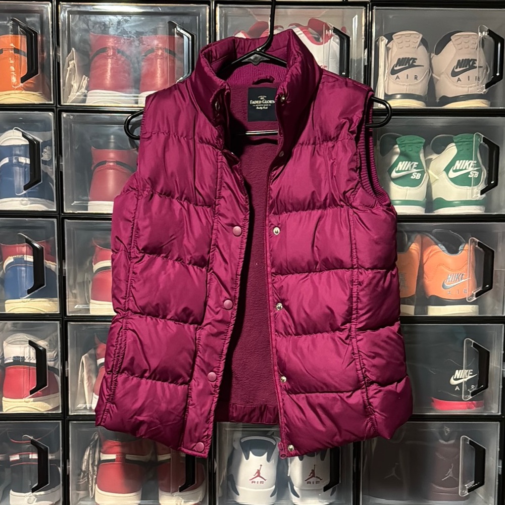 Faded Glory Magenta Puffer Vest